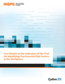 Fact Sheets on the Indicators of the Tool for Identifying Psychosocial Risk Factors in the Workplace
