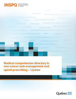 Medical competencies directory in non-cancer pain management and opioid prescribing– Update