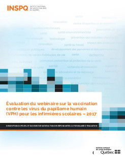 Évaluation du webinaire sur la vaccination contre les virus du papillome humain (VPH) pour les infirmières scolaires – 2017