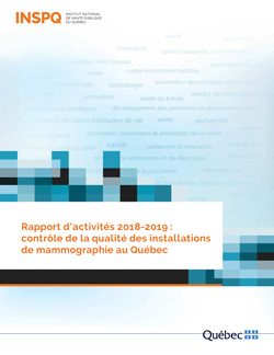 Rapport d’activités 2018-2019 : contrôle de la qualité des installations de mammographie au Québec