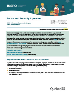 Interim Recommendations Concerning Police Officers and Security Guards
