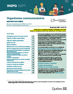 COVID-19 : Recommandations intérimaires concernant les organismes communautaires